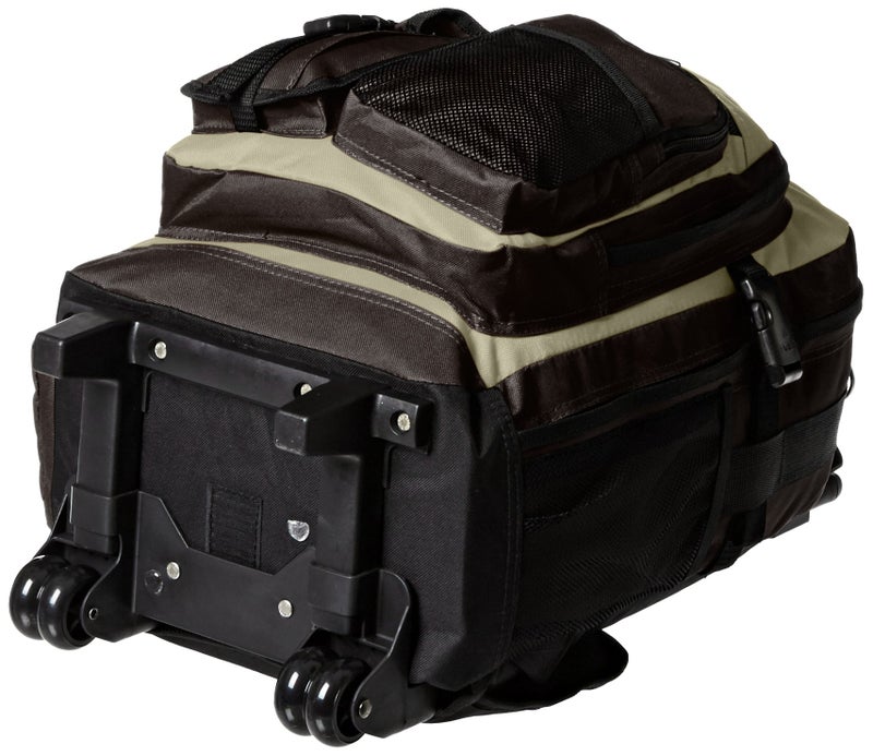 Everest Deluxe Wheeled Backpack, Khaki, One Size - Image 3